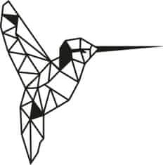 Wallity Nástěnná kovová dekorace BIRD 44 cm černá