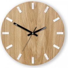 ModernClock Nástěnné hodiny Simple Oak hnědo-černé