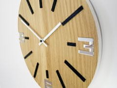 ModernClock Nástěnné hodiny Sheen Wood hnědo-černé