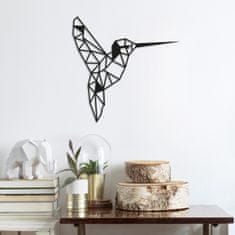 Wallity Nástěnná kovová dekorace BIRD 44 cm černá