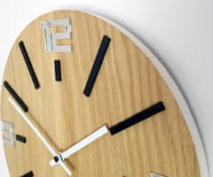 ModernClock Nástěnné hodiny Sheen Wood hnědo-černé