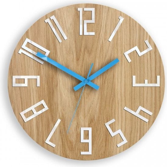 ModernClock Nástěnné hodiny Slim hnědé