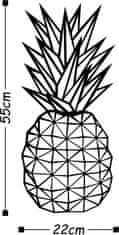 Wallity Nástěnná kovová dekorace PINEAPPLE černá