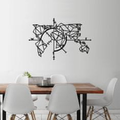 Wallity Nástěnná dekorace World Map Metal Decor 2 černá