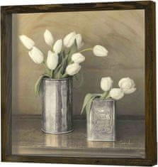 Wallity Nástěnný obraz Tulip 34x34 cm béžová/bílá