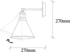 Opviq Nástěnná lampa Berceste IX černá