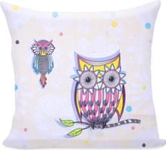 DecoKing Povlak na polštář Cute Owls barený, velikost 80x80