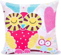 DecoKing Povlak na polštář Cute Owl 80x80 barevný, velikost 80x80