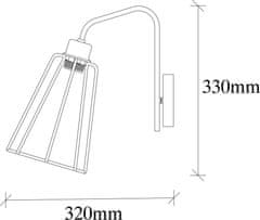 Opviq Nástěnná lampa Ve II černá