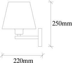 Opviq Nástěnná lampa Profil III bílá/černá