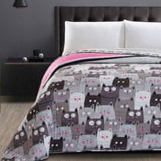 DecoKing Oboustranný přehoz na postel CATSINVASION, velikost 170x210