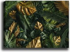 Wallity Obraz GREEN AND GOLD LEAVES 70 x 100 cm