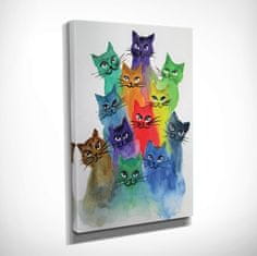 Wallity Obraz HAPPY CATS 30x40 cm vícebarevný