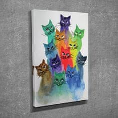 Wallity Obraz HAPPY CATS 30x40 cm vícebarevný