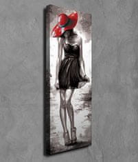 Wallity Obraz na plátně Beauty with hat PC107 30x80 cm