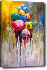 Wallity Obraz na plátně Raining rainbow 50x70 cm