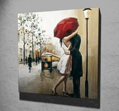 Wallity Obraz na plátně Red umbrella kiss KC042 45x45 cm