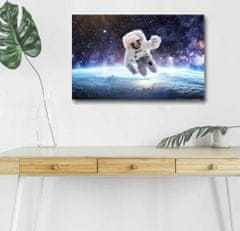 Wallity Obraz s LED osvětlením ASTRONAUT VE VESMÍRU 45 x 70 cm