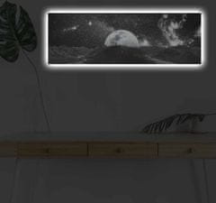 Wallity Obraz s LED osvětlením MĚSÍČNÍ KRAJINA 30 x 90 cm