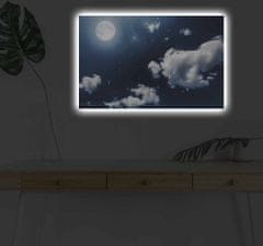 Wallity Obraz s LED osvětlením SVIT MĚSÍCE 45 x 70 cm