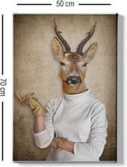 Wallity Obraz na plátně Deer portrait 50x70 cm