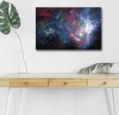 Wallity Obraz s LED osvětlením BAREVNÁ GALAXIE 45 x 70 cm