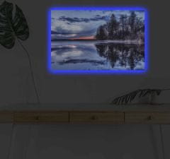 Wallity Obraz s LED osvětlením JEZERO 13 45 x 70 cm