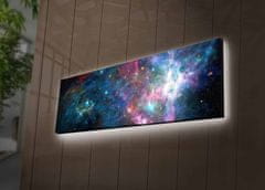 Wallity Obraz s LED osvětlením NOČNÍ GALAXIE 30 x 90 cm