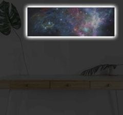 Wallity Obraz s LED osvětlením NOČNÍ GALAXIE 30 x 90 cm