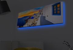 Wallity Obraz s LED osvětlením SANTORINI 30 x 90 cm