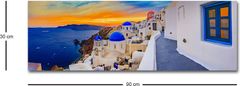 Wallity Obraz s LED osvětlením SANTORINI 30 x 90 cm