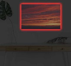 Wallity Obraz s LED osvětlením ZÁPAD U MOŘE 21 45 x 70 cm