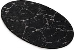 Conceptum Hypnose Oválný koberec Black Marble 60x90 cm černý