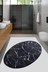 Conceptum Hypnose Oválný koberec Black Marble 60x90 cm černý