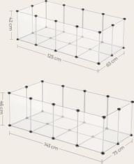 Songmics Ohrádka pro drobná zvířata Femino čirá