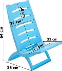 TZB Plážové lehátko Tirreno modré