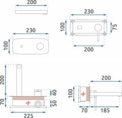 REA Podomítková umyvadlová baterie OVAL + BOX černá