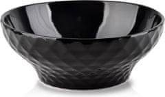 Affekdesign Porcelánová miska DIAMENT BLACK 17,5 x 7 cm černá