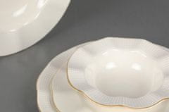 Hermia Porcelánová sada 24 ks talířů Creamy Gold bílá/zlatá