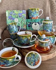 Dekorstyle Sada 2 ks porcelánových hrnků Van Gogh IRISES 350 ml modrá