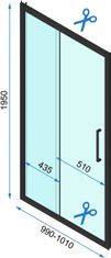 REA Posuvné sprchové dveře Rapid 100 zlaté