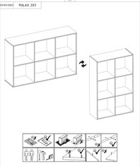 Topeshop Regál MALAX 110 cm bílý