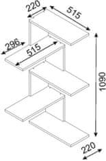Kalune Design Nástěnná rohová police Caniko ořech