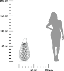 Mondex Proutěná lucerna Lucie 60 cm bílá