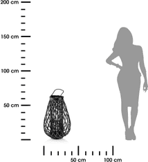 Mondex Proutěná lucerna Lucie 60 cm černá