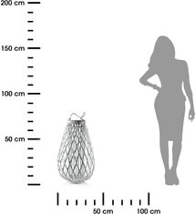 Mondex Proutěná lucerna Lucie 70 cm bílá