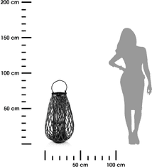 Mondex Proutěná lucerna Lucie 70 cm černá