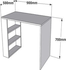 Kalune Design Psací stůl NETENYA II bílý