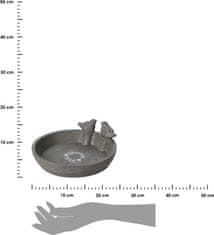 Dekorstyle Ptačí pítko SIMIL 23,5 cm šedé