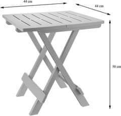 Dekorstyle Rozkládací balkónový stůl PROGARDEN 50 cm šedý